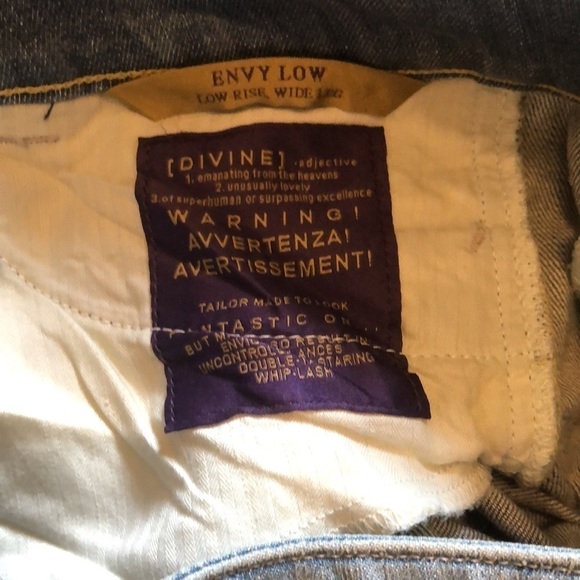 Divine Rights of Denim Envy Low Rise Distressed Wide Leg Jeans Size 29 - Picture 8 of 8